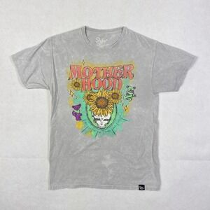 Slyfox Threads Motherhood Graphic T Shirt Womens Medium Gray Acid Wash Tee